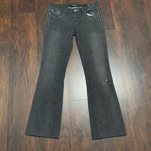 MEK DNM Women's Gray Flared Denim Jeans size 29 - Picture 2 of 16